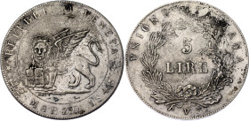 Italian States Venice 5 Lire 1848 Collectors Copy
