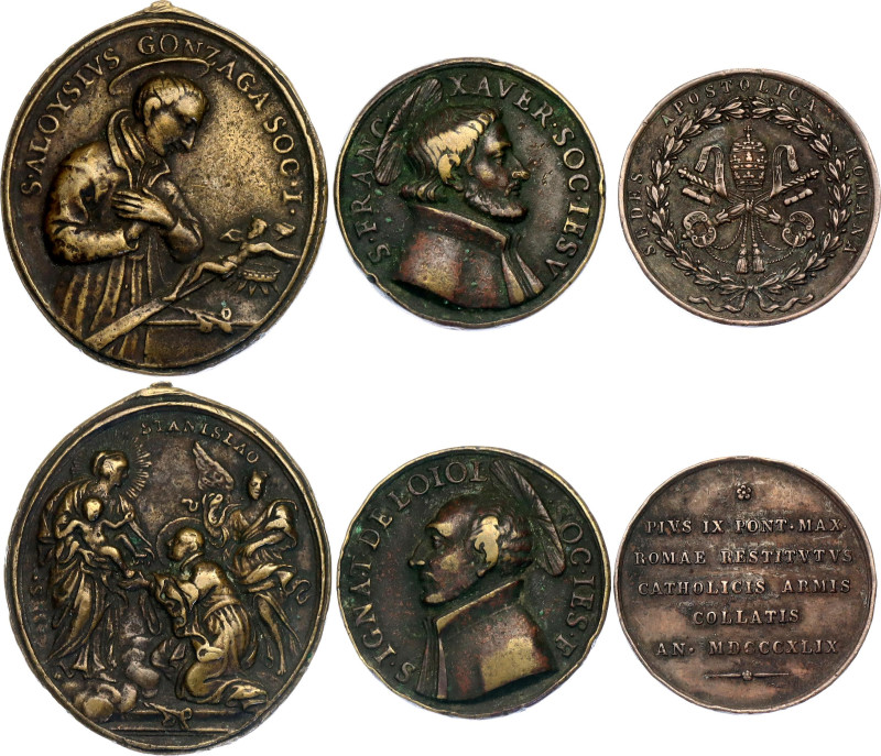 Italian States Lot of 3 Bronze Medals 1800 th

Bronze; VF