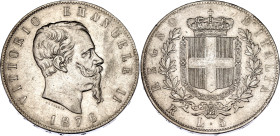 Italy 5 Lire 1876 R