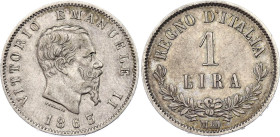 Italy 1 Lira 1863 M BN