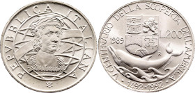 Italy 200 Lire 1989 R