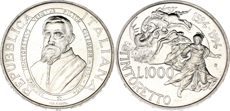 Italy 1000 Lire 1994 R

KM# 169, N# 52601; Silver; 400th Anniversary of the De...