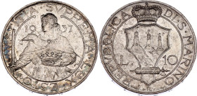 San Marino 10 Lire 1937 R