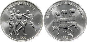 San Marino 1000 Lire 1992 R