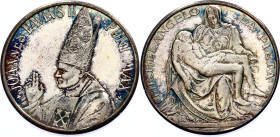 Vatican Silver Medal "Michelangelo la Pieta" 20th Century