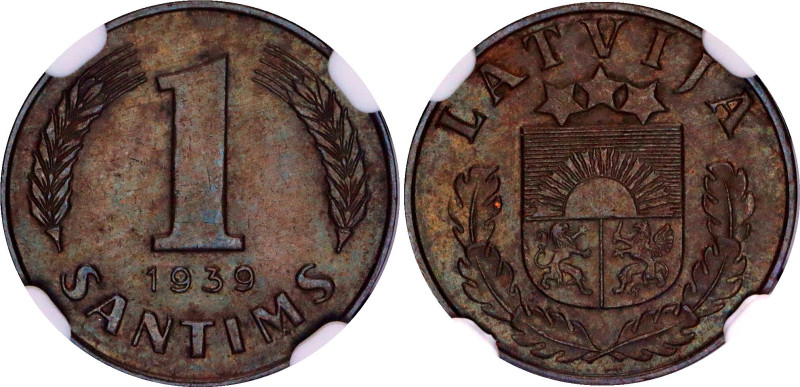 Latvia 1 Santims 1939 NGC MS 62 BN

KM# 10, N# 4917; Bronze; UNC