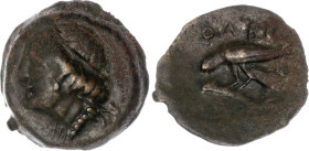 Ancient Greece Olbia (Black Sea) Dihalk 350 - 330 BC Demeter