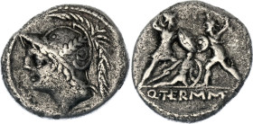 Roman Republic Denarius 103 BC Q. Thermus M. f.