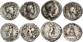 Roman Empire Lot of 4 Coins 150 - 200 AD