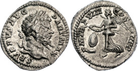 Roman Empire Septimius Severus Denarius 200 AD Victory