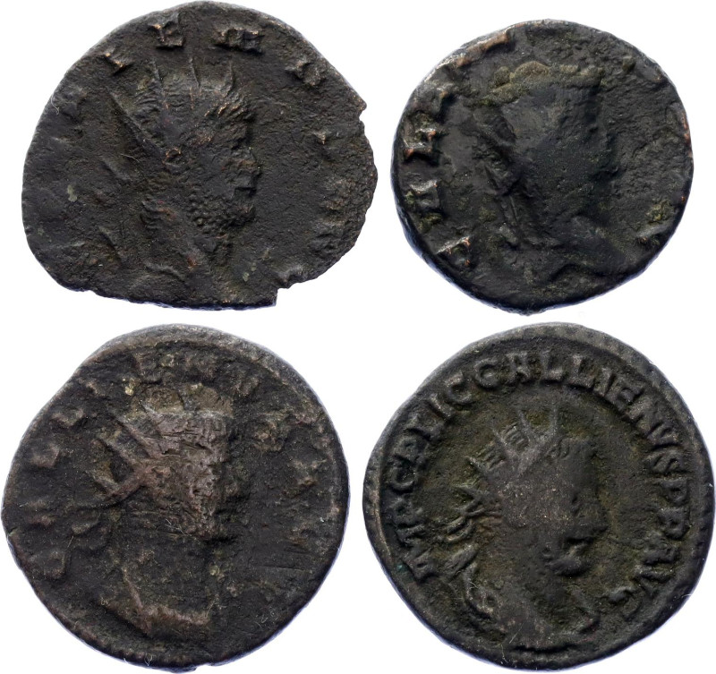 Roman Empire Gallienus 4 x 1 Antinianius 253 - 268 AD Different Types

RIC# 15...