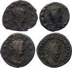 Roman Empire Gallienus 4 x 1 Antinianius 253 - 268 AD Different Types