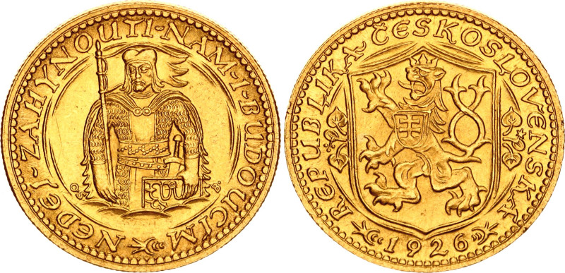 Czechoslovakia 1 Dukat 1926

KM# 8, N# 19852; Gold (0.986) 3.491 g., 19.75 mm....