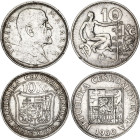 Czechoslovakia 2 x 10 Korun 1928 - 1930