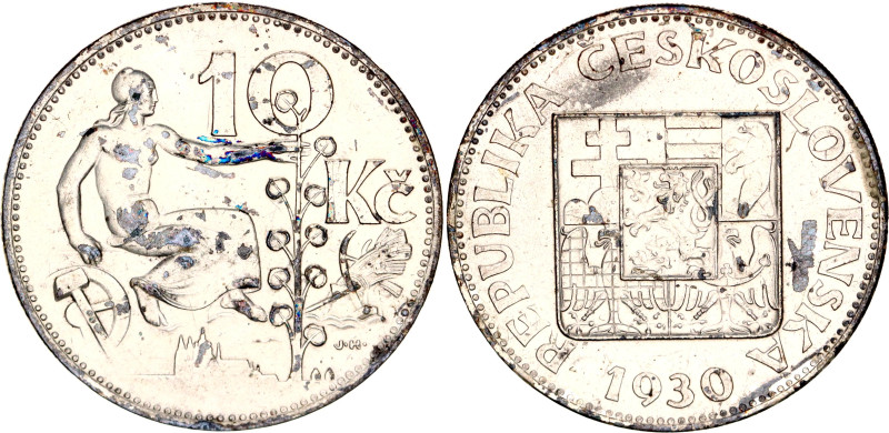 Czechoslovakia 10 Korun 1930

KM# 15, N# 7797; Silver; XF/AUNC with artificial...
