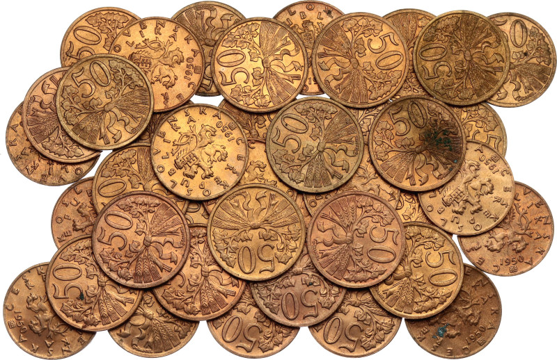 Czechoslovakia 40 x 50 Haleru 1950

KM# 21, Schön# 24, N# 7851; Brass; UNC
