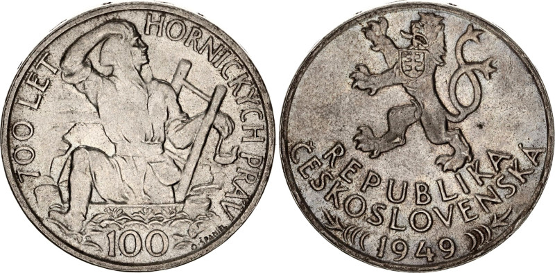 Czechoslovakia 100 Korun 1949

KM# 29, Schön# 35, N# 12651; Silver; 700th Anni...