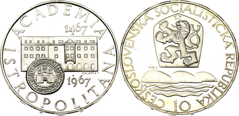 Czechoslovakia 10 Korun 1967

KM# 62, N# 12627; Silver., Proof; 500th Annivers...