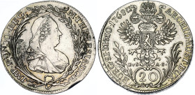 Bohemia 20 Kreuzer 1768 EvS AS