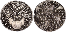 Austria Silver Token "Coronation of Bohemian King Lepold I in Prague" 1/8 Taler 1656