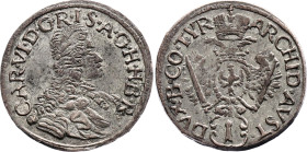 Austria 1 Kreuzer 1711 - 1712 (ND) Overstrike