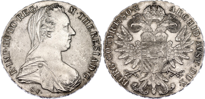 Austria 1 Taler 1780 SF Restrike

KM# T1, N# 7393; Silver; Maria Theresia; XF/...