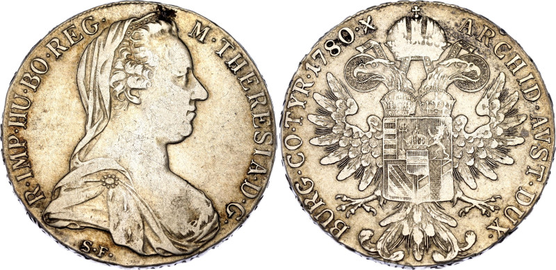 Austria 1 Taler 1780 SF Restrike

KM# T1, N# 7393; Silver; Maria Theresia; XF ...