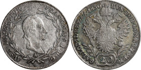 Austria 20 Kreuzer 1830 A