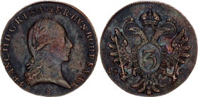 Austria 3 Kreuzer 1800 S