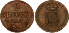 Austria 2 Kreuzer 1848 A