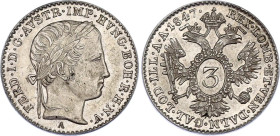 Austria 3 Kreuzer 1847 A