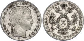 Austria 3 Kreuzer 1848 A