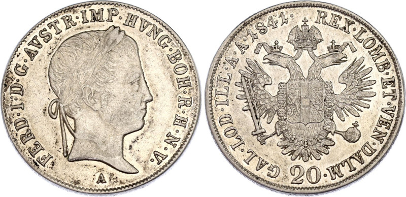 Austria 20 Kreuzer 1841 A

KM# 2208, N# 18459; Silver; Ferdinand I; UNC