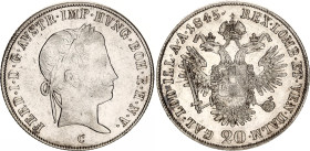 Austria 20 Kreuzer 1845 C