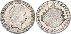 Austria 20 Kreuzer 1848 B