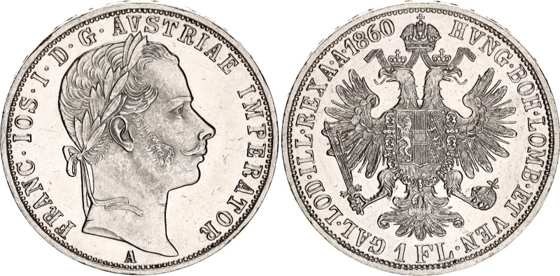 Austria 1 Florin 1860 A

KM# 2219, N# 7004; Silver; Franz Joseph I, Mint: Vien...