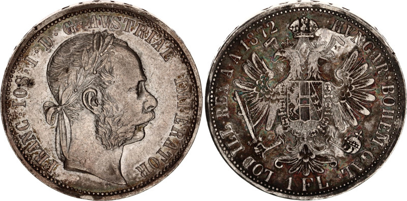 Austria 1 Florin 1872

KM# 2222, Schön# 149, N# 4726; Silver; Franz Joseph I, ...