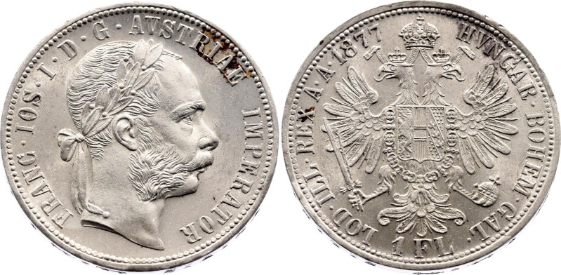 Austria 1 Florin 1877

KM# 2222, N# 4726; Silver; Franz Joseph I; UNC with min...