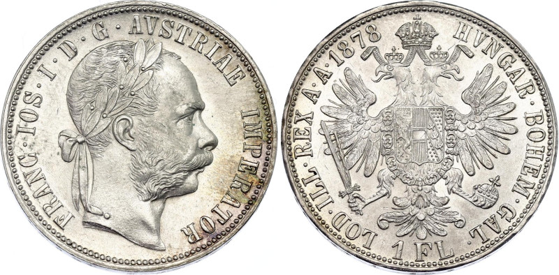 Austria 1 Florin 1878

KM# 2222, Schön# 149, N# 4726; Silver; Franz Joseph I; ...