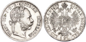 Austria 1 Florin 1879 Overstrike