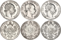 Austria 3 x 1 Florin 1879 - 1888