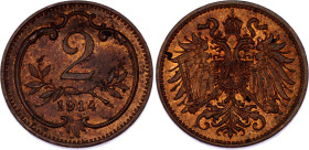Austria 2 Heller 1914