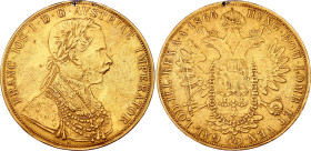 Austria 4 Dukat 1866 A Rare