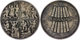 Austria Silver Medal "Winteranfang - Fruhlincsanfang - Sommeranfang - Herbstanfang" 1968