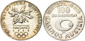 Austria Casino 100 Schilling "XVII Winter Olymics in Nagano" 1998 Sonderjeton