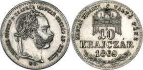 Hungary 10 Krajczar 1869 KB