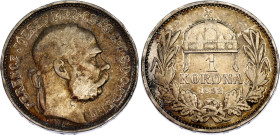 Hungary 1 Korona 1892 KB Rare
