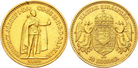Hungary 10 Korona 1892 KB