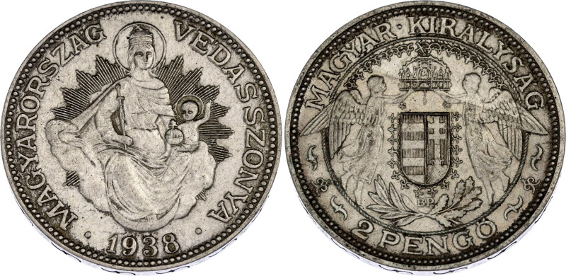 Hungary 2 Pengo 1938 BP

KM# 511, N# 4734; Silver; AUNC with minor hairlines