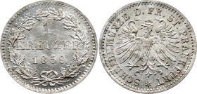 German States Frankfurt 1 Kreuzer 1859